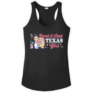 Proud And Loud Texas Proud American Gift Ladies PosiCharge Competitor Racerback Tank