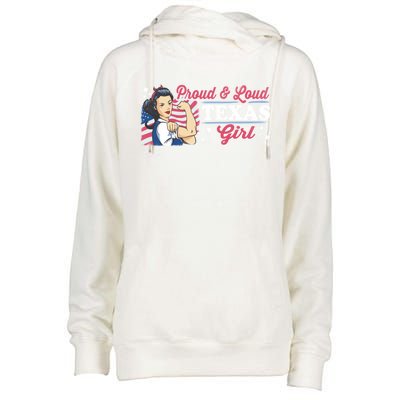 Proud And Loud Texas Proud American Gift Womens Funnel Neck Pullover Hood