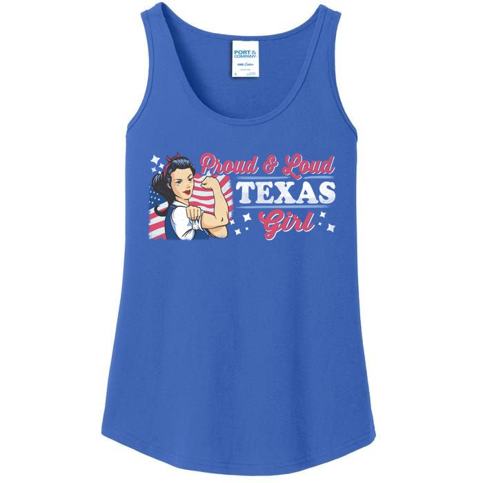 Proud And Loud Texas Proud American Gift Ladies Essential Tank