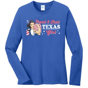 Proud And Loud Texas Proud American Gift Ladies Long Sleeve Shirt