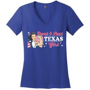 Proud And Loud Texas Proud American Gift Women's V-Neck T-Shirt