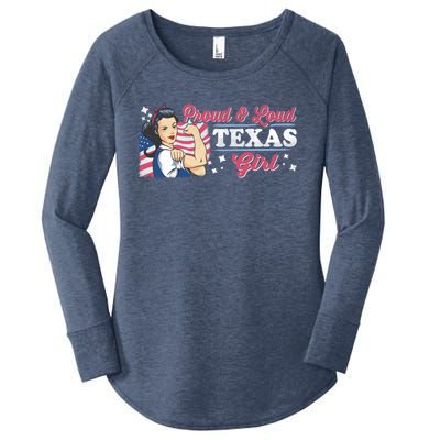 Proud And Loud Texas Proud American Gift Women's Perfect Tri Tunic Long Sleeve Shirt