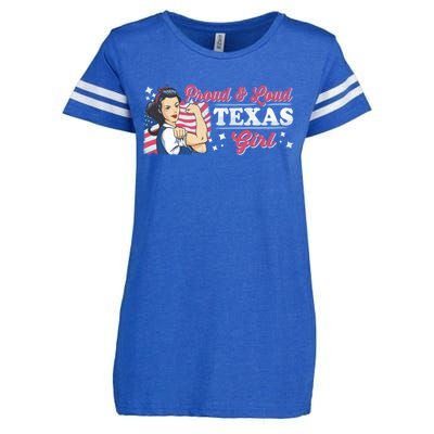 Proud And Loud Texas Proud American Gift Enza Ladies Jersey Football T-Shirt