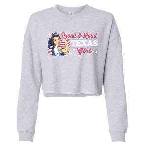 Proud And Loud Texas Proud American Gift Cropped Pullover Crew