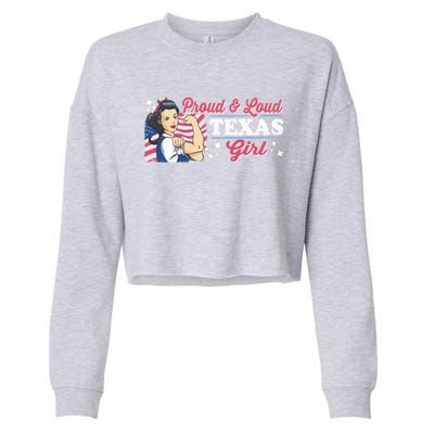 Proud And Loud Texas Proud American Gift Cropped Pullover Crew