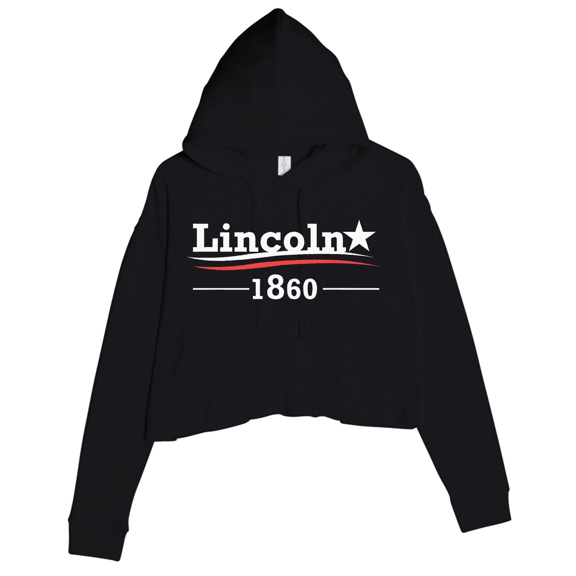 President Abraham Lincoln Crop Fleece Hoodie