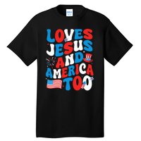 Patriotic Apparel Loves God America Too Perfect For July Tall T-Shirt