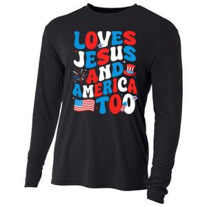 Patriotic Apparel Loves God America Too Perfect For July Cooling Performance Long Sleeve Crew