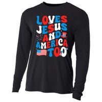 Patriotic Apparel Loves God America Too Perfect For July Cooling Performance Long Sleeve Crew