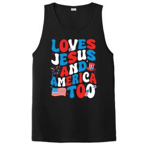 Patriotic Apparel Loves God America Too Perfect For July PosiCharge Competitor Tank