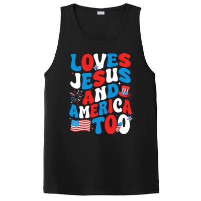 Patriotic Apparel Loves God America Too Perfect For July PosiCharge Competitor Tank