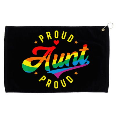 Proud Aunt LGBTQ Rainbow Grommeted Golf Towel