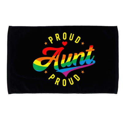 Proud Aunt LGBTQ Rainbow Microfiber Hand Towel