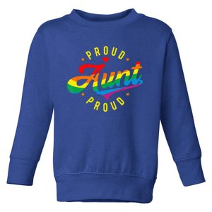 Proud Aunt LGBTQ Rainbow Toddler Sweatshirt