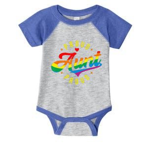 Proud Aunt LGBTQ Rainbow Infant Baby Jersey Bodysuit