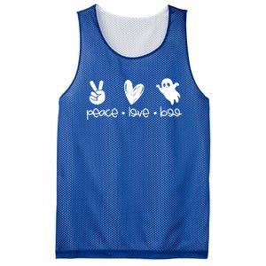 Peace And Love And Boo Ghost Halloween Autumn Fall Gift Mesh Reversible Basketball Jersey Tank