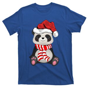 Panda Animal Lover Xmas Holiday Santa Hat Panda Christmas Cool Gift T-Shirt