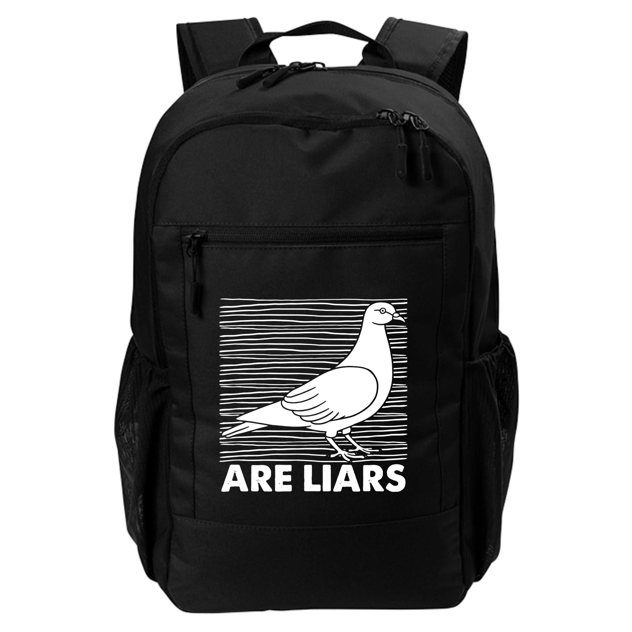 Pigeons Are Liars ArenT Real Spies Birds Pun Backpack