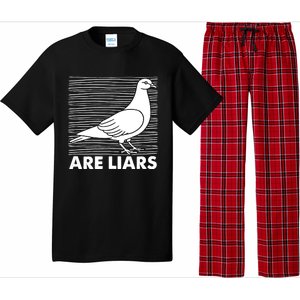 Pigeons Are Liars ArenT Real Spies Birds Pun Pajama Set