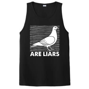 Pigeons Are Liars ArenT Real Spies Birds Pun PosiCharge Competitor Tank