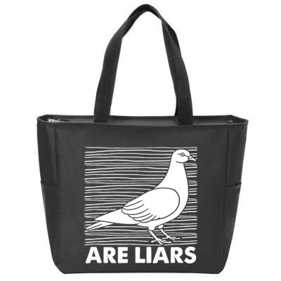 Pigeons Are Liars ArenT Real Spies Birds Pun Zip Tote Bag