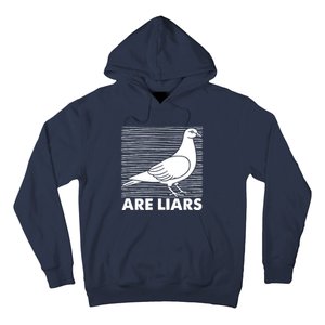 Pigeons Are Liars ArenT Real Spies Birds Pun Hoodie