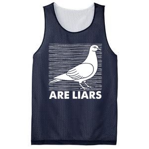 Pigeons Are Liars ArenT Real Spies Birds Pun Mesh Reversible Basketball Jersey Tank