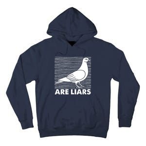 Pigeons Are Liars ArenT Real Spies Birds Pun Tall Hoodie