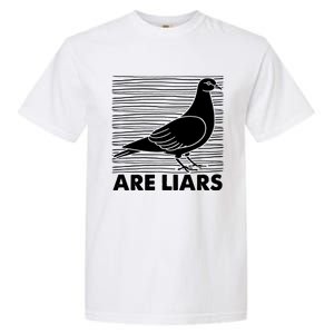 Pigeons Are Liars ArenT Real Spies Birds Pun Garment-Dyed Heavyweight T-Shirt