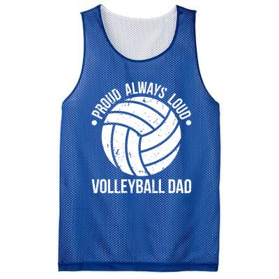 Proud Always Loud Volleyball Dad Of Volleyball Player Father Gift Mesh Reversible Basketball Jersey Tank