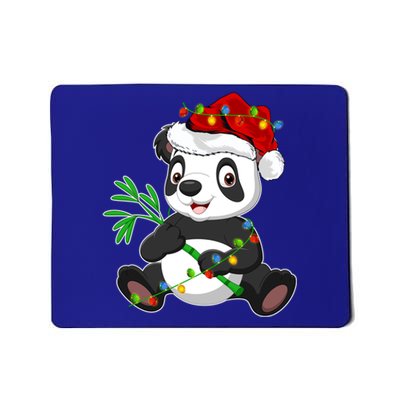 Panda Animal Lover Xmas Santa Hat Panda Christmas Gift Mousepad