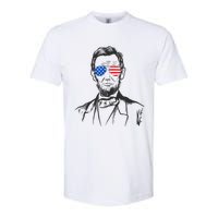 President Abraham Lincoln Portrait Usa America Sunglasses Softstyle CVC T-Shirt