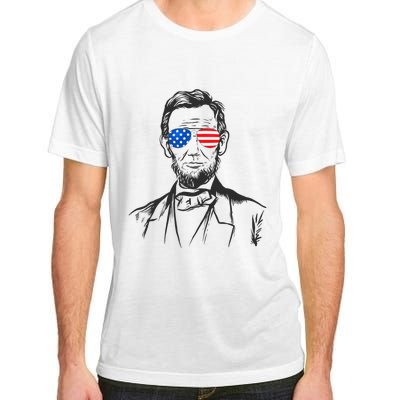 President Abraham Lincoln Portrait Usa America Sunglasses Adult ChromaSoft Performance T-Shirt