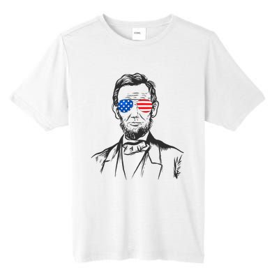 President Abraham Lincoln Portrait Usa America Sunglasses Tall Fusion ChromaSoft Performance T-Shirt