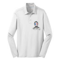 President Abraham Lincoln Portrait Usa America Sunglasses Silk Touch Performance Long Sleeve Polo