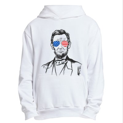 President Abraham Lincoln Portrait Usa America Sunglasses Urban Pullover Hoodie