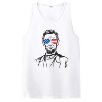 President Abraham Lincoln Portrait Usa America Sunglasses PosiCharge Competitor Tank