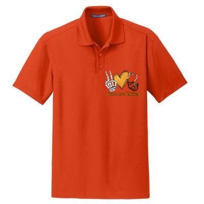 Peace And Love And Nursing Proud Healthcare Nurse Job Pride Meaningful Gift Dry Zone Grid Polo