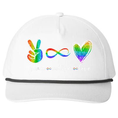 Peace Autism Love Infinity Symbol Autism Awareness Snapback Five-Panel Rope Hat