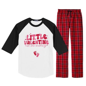 Pregnancy Announcement Little Valentine In The Making Raglan Sleeve Pajama Set