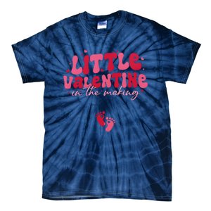 Pregnancy Announcement Little Valentine In The Making Tie-Dye T-Shirt