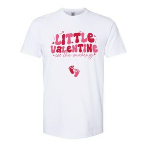 Pregnancy Announcement Little Valentine In The Making Softstyle CVC T-Shirt