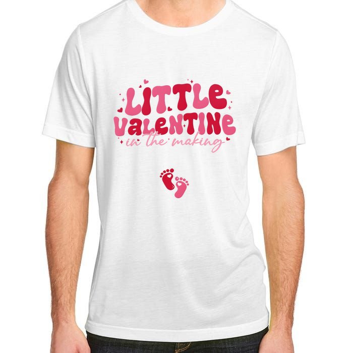 Pregnancy Announcement Little Valentine In The Making Adult ChromaSoft Performance T-Shirt