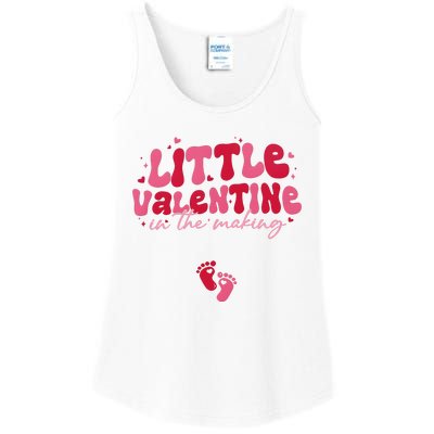 Pregnancy Announcement Little Valentine In The Making Ladies Essential Tank