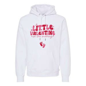 Pregnancy Announcement Little Valentine In The Making Premium Hoodie