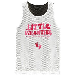 Pregnancy Announcement Little Valentine In The Making Mesh Reversible Basketball Jersey Tank