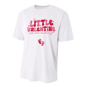 Pregnancy Announcement Little Valentine In The Making Performance Sprint T-Shirt