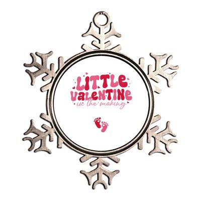 Pregnancy Announcement Little Valentine In The Making Metallic Star Ornament