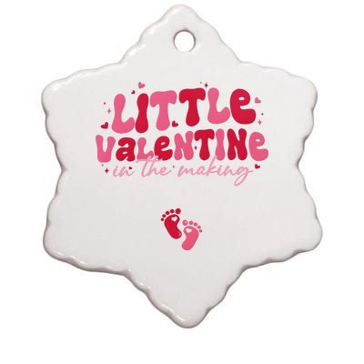 Pregnancy Announcement Little Valentine In The Making Ceramic Star Ornament