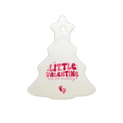 Pregnancy Announcement Little Valentine In The Making Ceramic Tree Ornament